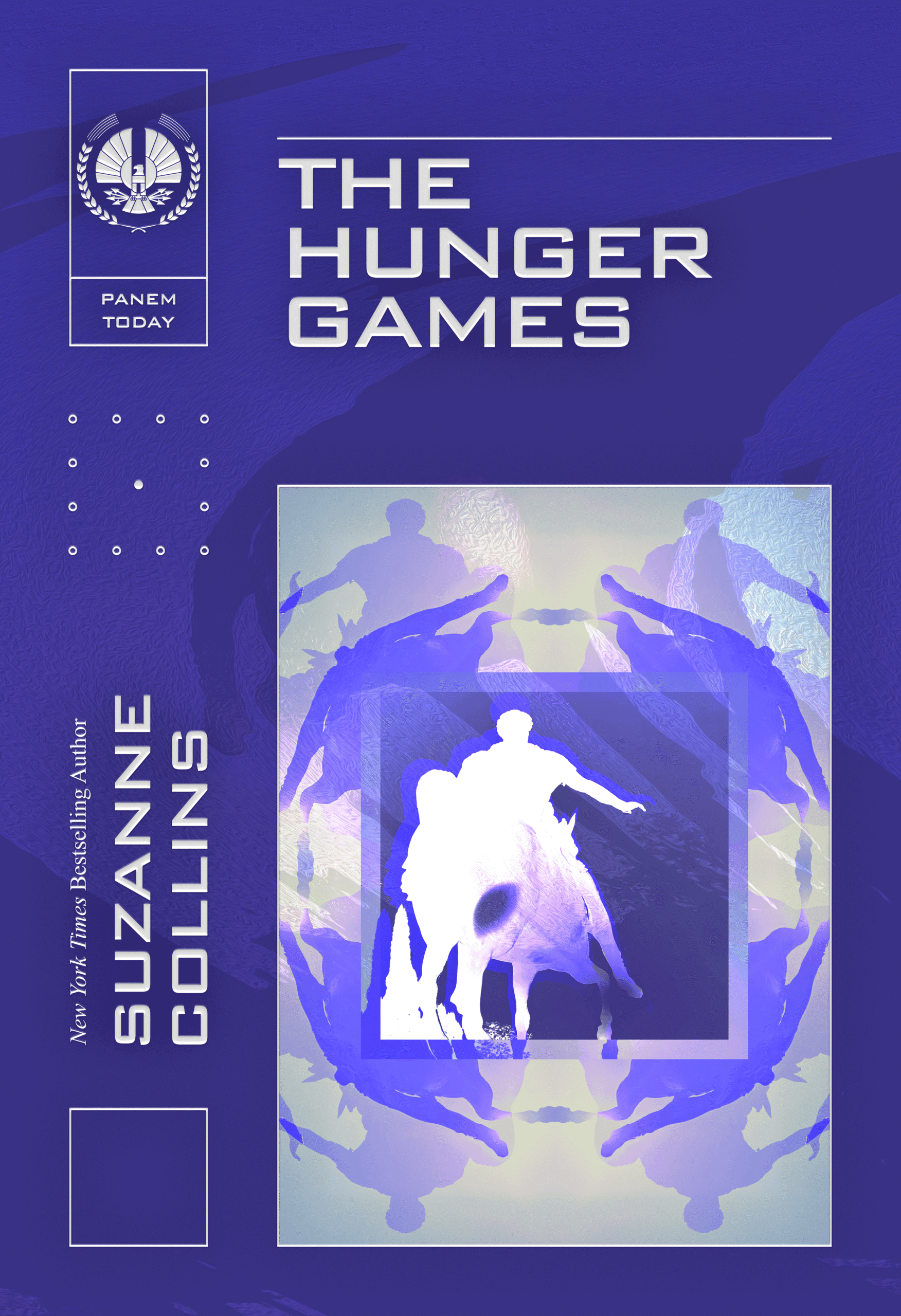 <div class="fb-transcript__body">Redesigned cover for The Hunger Games, featuring a blue-purple palette, layered silhouettes, sharp framing, and a futuristic Panem-inspired visual system.</div>